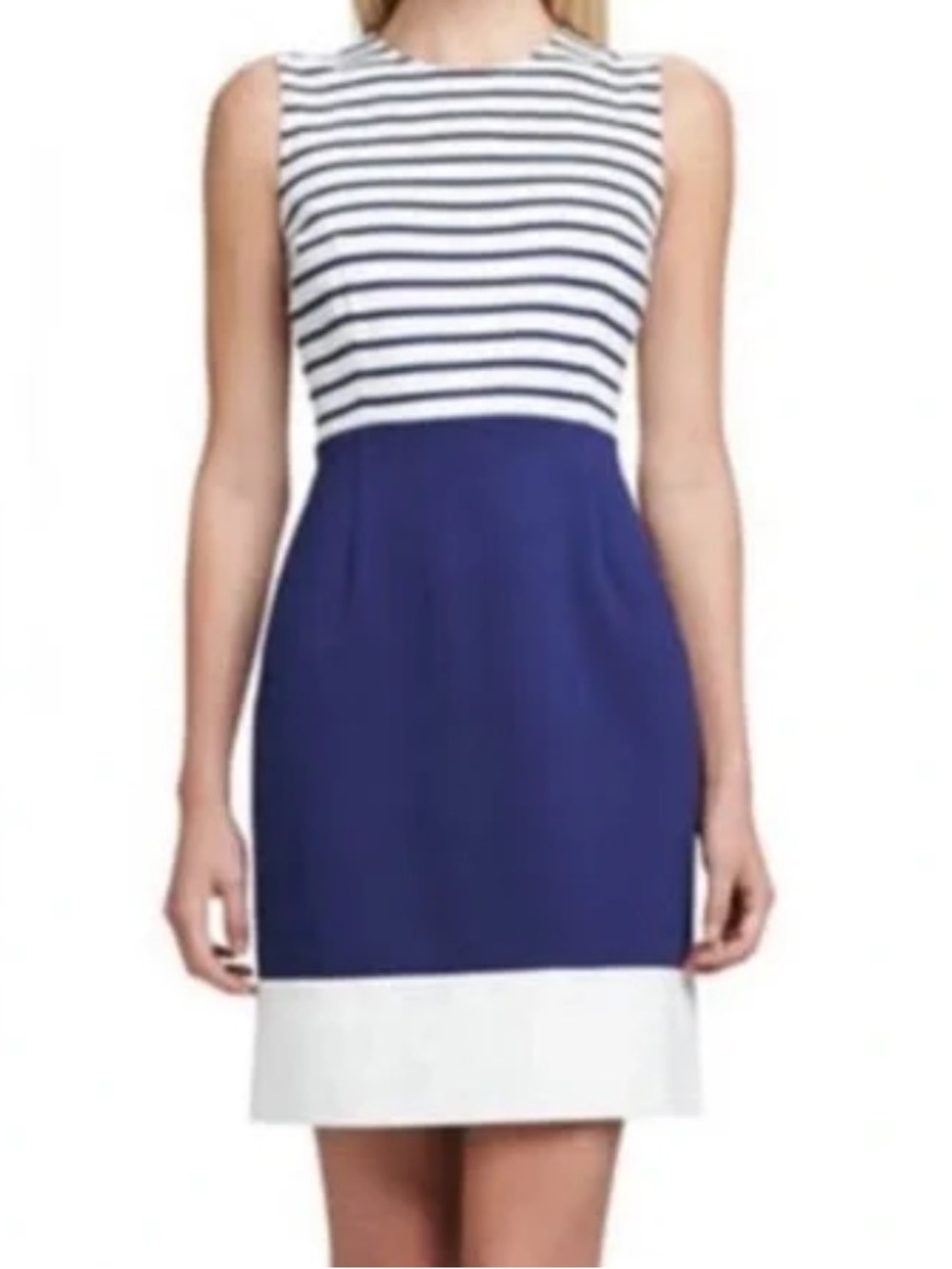 Kate Spade  Navy, White & Black Striped Sleeveless Size 12